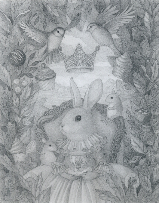 rabbit_nature_birds_fantasy_drawing_gina_matarazzo